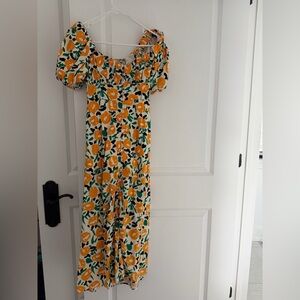 Floral Print Off-Shoulder Dress